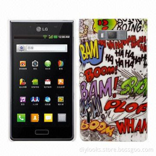 Doodle Text Pattern Plastic Case for LG P705/for L7
